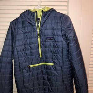 patagonia nano puff half zip hooded